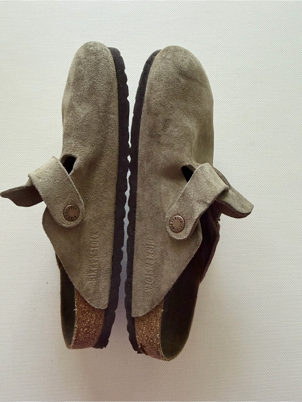Birkenstock Women's Suede Clogs in Taupe - Picture 6 of 10